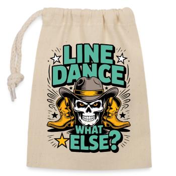 Line Dance Skull Western Boots - Closable cotton gift bag (14x20cm) - nature - Front