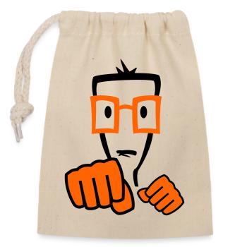 Boxer Fighter Boy - Sac cadeau en coton avec cordon (14 x 20 cm) - nature - Devant