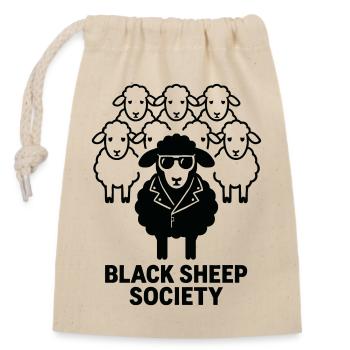 Anticonformiste : Le Cercle des Moutons Noirs - Sac cadeau en coton avec cordon (14 x 20 cm) - nature - Devant