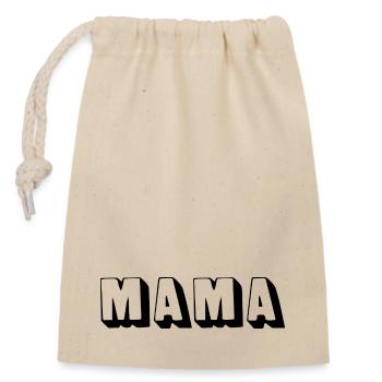 Mama - Verschließbarer Geschenkbeutel aus Baumwolle (14x20cm) - Natur - Vorne