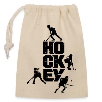 Hockey Kids - Closable cotton gift bag (14x20cm) - nature - Front