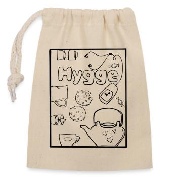 hygge - Closable cotton gift bag (14x20cm) - nature - Front