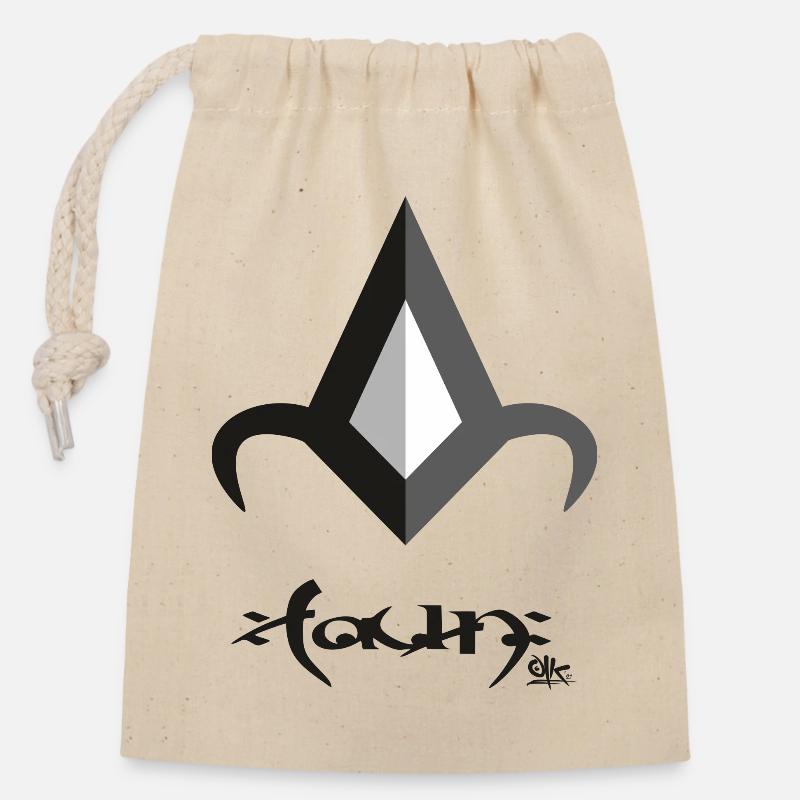 faun - Closable cotton gift bag (14x20cm) - nature