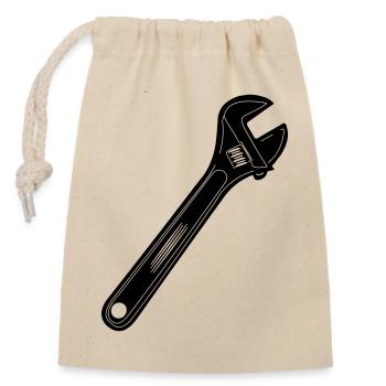 Pinces à outils - Sac cadeau en coton avec cordon (14 x 20 cm) - nature - Devant