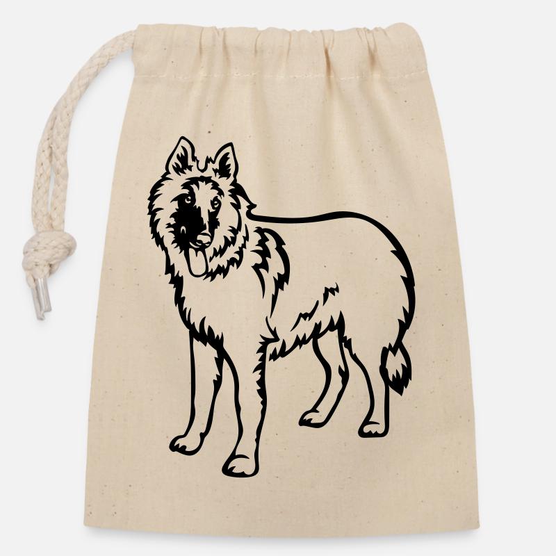 Tervueren - Sac cadeau en coton avec cordon (14 x 20 cm) - nature
