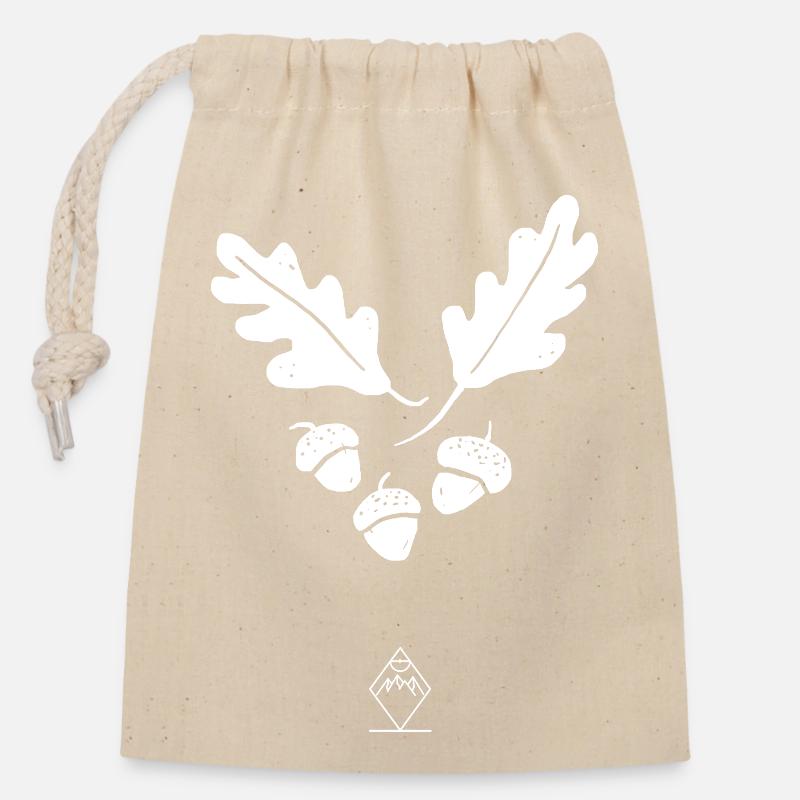 Oak - Nature without font - Closable cotton gift bag (14x20cm) - nature
