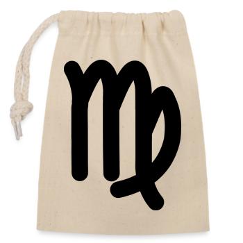 Zodiac sign Virgo Virgo - Closable cotton gift bag (14x20cm) - nature - Front