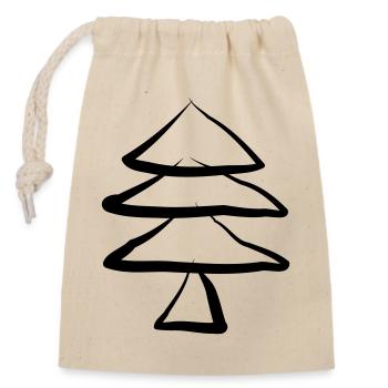 Christmas Tree Christmas Tree Christmas Tree Tree - Closable cotton gift bag (14x20cm) - nature - Front