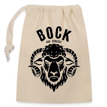 Fancy stress? - Closable cotton gift bag (14x20cm) - nature - Front