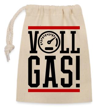 Full Throttle Speedometer Saying - Closable cotton gift bag (14x20cm) - nature - Front