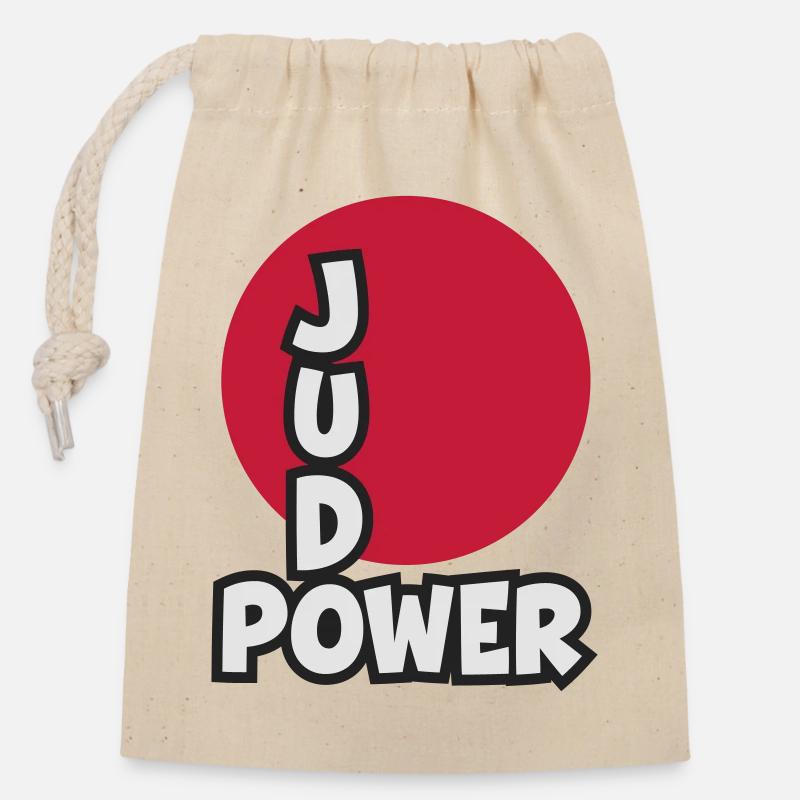 Judo Power - Verschließbarer Geschenkbeutel aus Baumwolle (14x20cm) - Natur