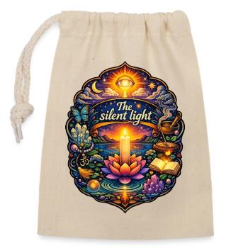 The silent light - Closable cotton gift bag (14x20cm) - nature - Front