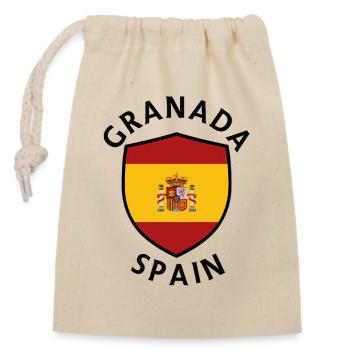 Granada-Spanien-Schild - Verschließbarer Geschenkbeutel aus Baumwolle (14x20cm) - Natur - Vorne