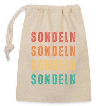 Sondeln__T-chemise - Sac cadeau en coton avec cordon (14 x 20 cm) - nature - Devant