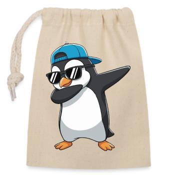 Dessins animés de lunettes de soleil Penguin à appliquer à la perfection - Sac cadeau en coton avec cordon (14 x 20 cm) - nature - Devant