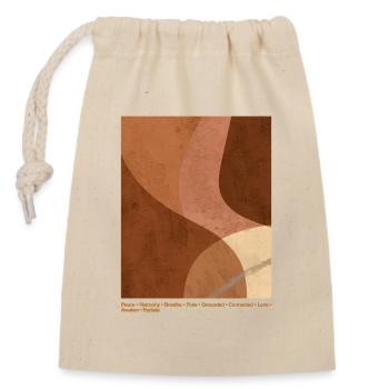 Peace & Harmony - Closable cotton gift bag (14x20cm) - nature - Front