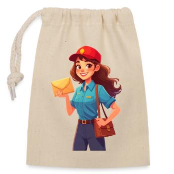 Facteur / Facteur - Sac cadeau en coton avec cordon (14 x 20 cm) - nature - Devant
