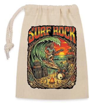 Fête de plage Surf Rock - Sac cadeau en coton avec cordon (14 x 20 cm) - nature - Devant