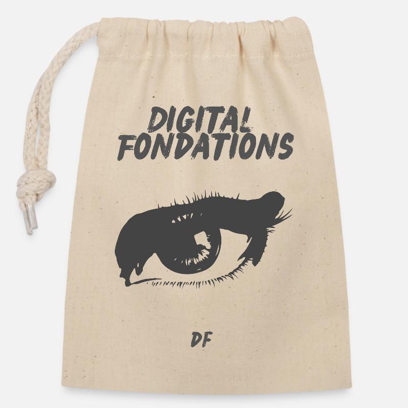 DF - Closable cotton gift bag (14x20cm) - nature