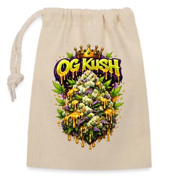 Gravure originale de Graffiti Kush Bud Art - Sac cadeau en coton avec cordon (14 x 20 cm) - nature - Devant