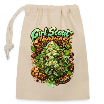 Grillettes de cookies des Girl Scouts - Sac cadeau en coton avec cordon (14 x 20 cm) - nature - Devant