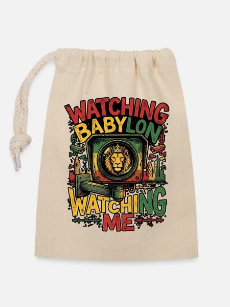 Babylon Watching Dub - Verschließbarer Geschenkbeutel aus Baumwolle (14x20cm) - Natur