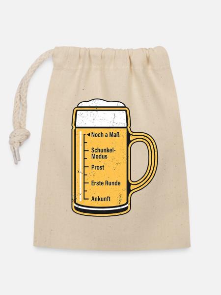 Bayern Bierzelt - Verschließbarer Geschenkbeutel aus Baumwolle (14x20cm) - Natur