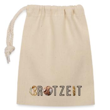 En-cas - Sac cadeau en coton avec cordon (14 x 20 cm) - nature - Devant