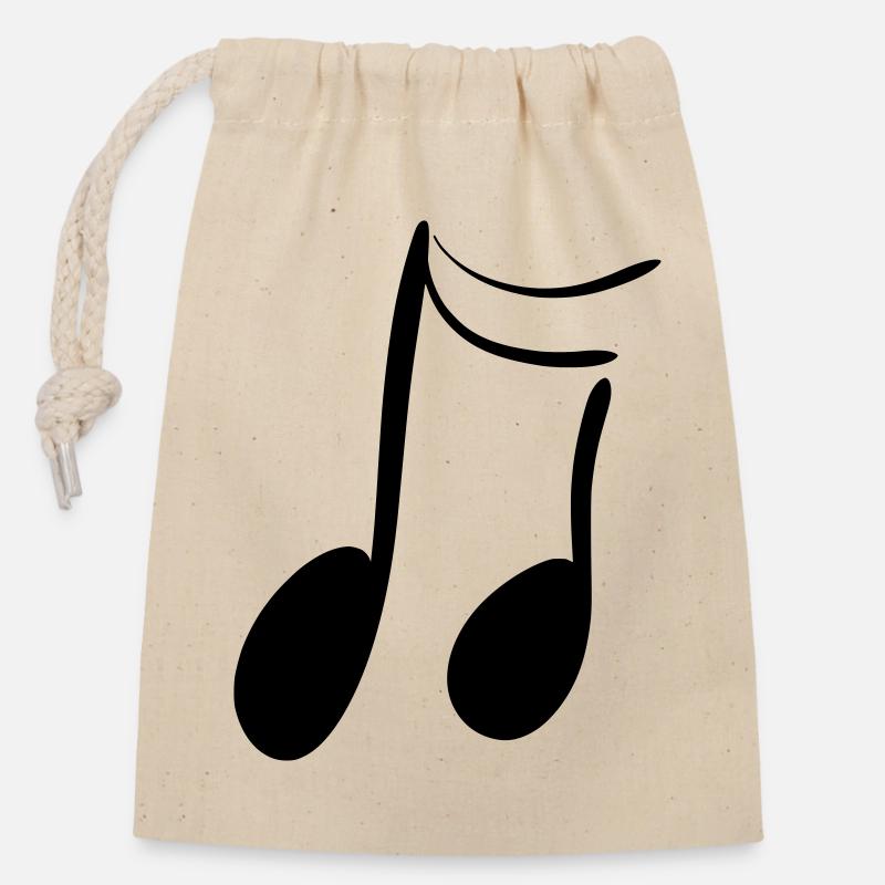 note - Sac cadeau en coton avec cordon (14 x 20 cm) - nature