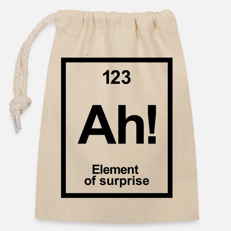Periodic Table - Verschließbarer Geschenkbeutel aus Baumwolle (14x20cm) - Natur