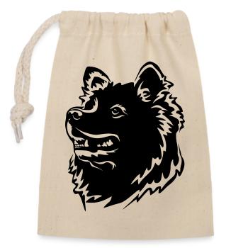 Samoyed Head - Closable cotton gift bag (14x20cm) - nature - Front
