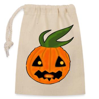 Halloween Kostüm Halloweenparty Geschenk - Verschließbarer Geschenkbeutel aus Baumwolle (14x20cm) - Natur - Vorne