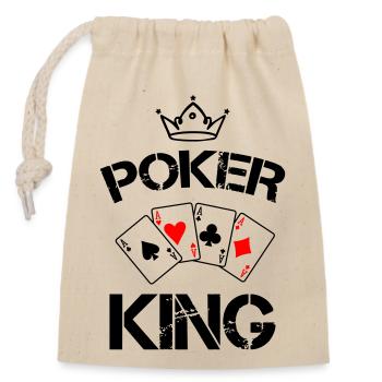Roi du poker 1 - Sac cadeau en coton avec cordon (14 x 20 cm) - nature - Devant