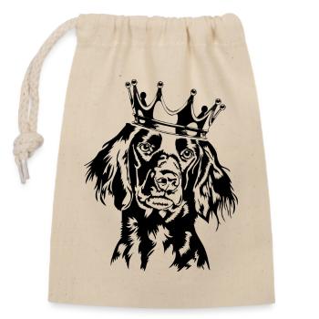 Grosser Münsterländer Krone Dogs Dog Wilsigns - Closable cotton gift bag (14x20cm) - nature - Front