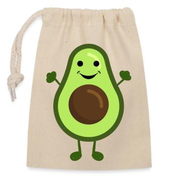 Avocado - Closable cotton gift bag (14x20cm) - nature - Front