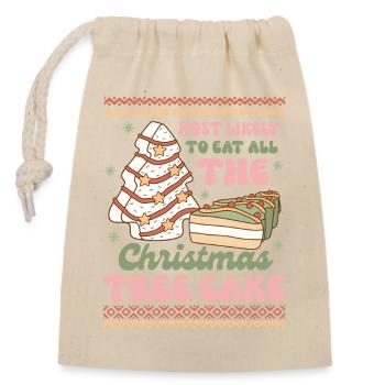 Pull de Noël moche - Sac cadeau en coton avec cordon (14 x 20 cm) - nature - Devant