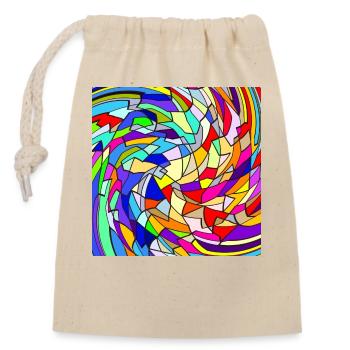 Rainbow Whisk - Closable cotton gift bag (14x20cm) - nature - Front
