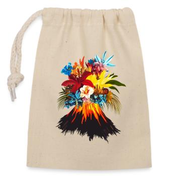 Volcano Flowers Colorful - Closable cotton gift bag (14x20cm) - nature - Front