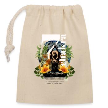 Jardin de nuit Tigre Mysticisme - Sac cadeau en coton avec cordon (14 x 20 cm) - nature - Devant