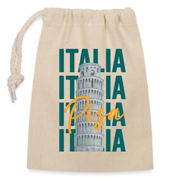 PISA - ITALIA - ITALY - ITALIEN - TOWER - TURM - Verschließbarer Geschenkbeutel aus Baumwolle (14x20cm) - Natur - Vorne