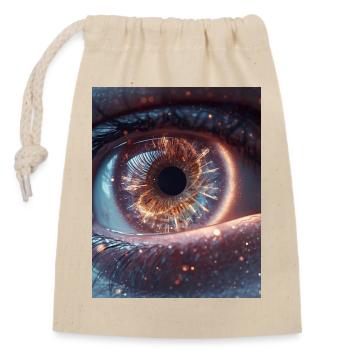 Feu de l’Œil Cosmique - Sac cadeau en coton avec cordon (14 x 20 cm) - nature - Devant