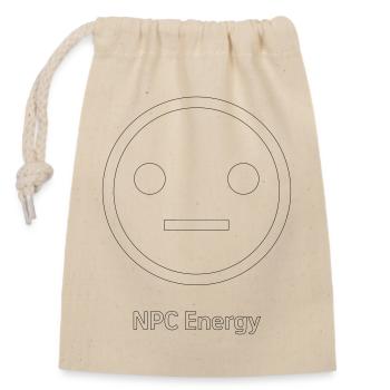 NPC ENERGY - Closable cotton gift bag (14x20cm) - nature - Front