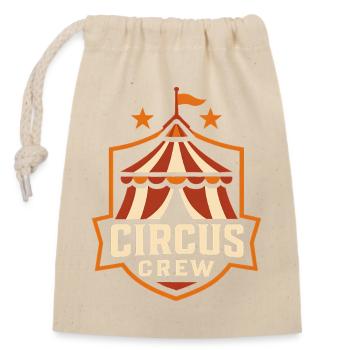 Circus Crew Funny Children's Circus - Closable cotton gift bag (14x20cm) - nature - Front