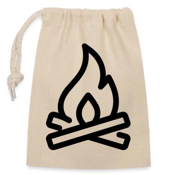Campfire - Closable cotton gift bag (14x20cm) - nature - Front