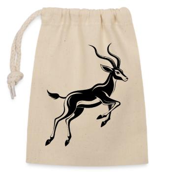 Impala africaine - Sac cadeau en coton avec cordon (14 x 20 cm) - nature - Devant