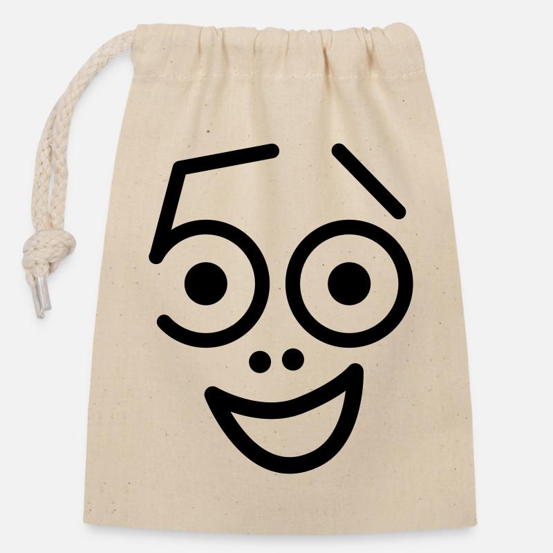 50 years old and still fresh! - Closable cotton gift bag (14x20cm) - nature