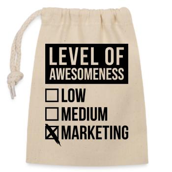 Marketing - Sac cadeau en coton avec cordon (14 x 20 cm) - nature - Devant