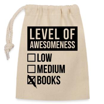 Librarian - Closable cotton gift bag (14x20cm) - nature - Front