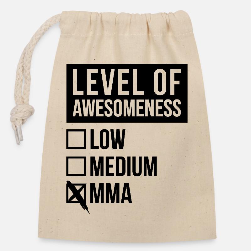 MMA - Sac cadeau en coton avec cordon (14 x 20 cm) - nature