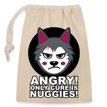 Need Nuggies - Closable cotton gift bag (14x20cm) - nature - Front